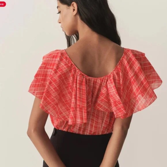 Doen Analicia Sylvie Plaid top size L - Picture 3 of 14